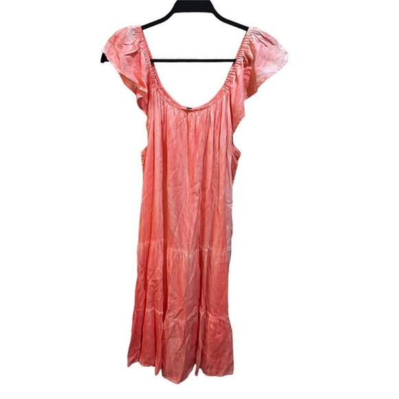 Raviya Womens Size S Coral Orange Tiered Dress Swimsuit Cover-Up NWT - Picture 3 of 9